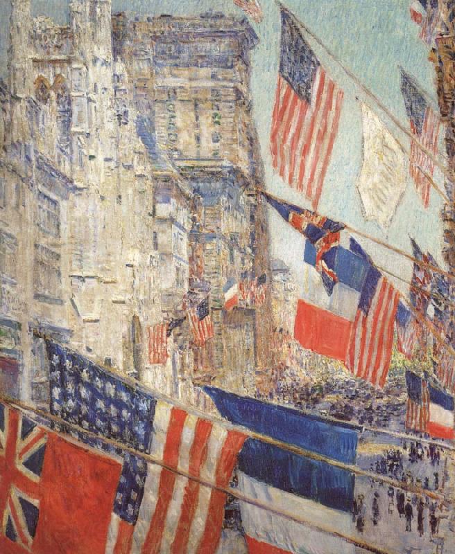 Childe Hassam Allies Day,May 1917 Norge oil painting art